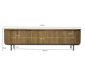 Tv meubel Lausanne 210cm teakhout- Naturel