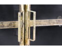 Vitrinekast Fletcher - 80x40x180 - Antique Gold - Metaal/glas