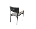 Alicante alu dining chair with teak armrest FSC 100%