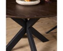 Eettafel Madison Brown | 110 cm | Poot Black