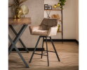 Barstoel raster draaibaar -  Velours champagne