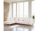 Hoekbank Avelon Links By-Olaf – Stof Loris Champagne – Houten Poten – 3-zits met hoek links – 292 x 202 cm