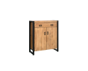 Kabinet kast Britt 100 cm mango metaal - Naturel | Meubelplaats