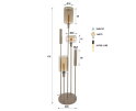 Vloerlamp Serene getrapt 2+3L - Beige