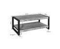 Salontafel Boaz met onderblad | 110 cm