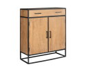 Kabinet kast Denver | Mangohout en staal | 100 cm