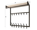 Kapstok Terra hoog roede-hoedenplank - Melamine travertine