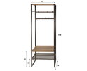 Garderobemeubel roede Luno - Drift Brown Powdercoated