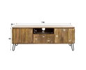TV-meubel wave 135 cm mangohout - zandkleur | Meubelplaats