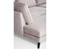 3 seater corner left, fabric Orinoco 23, K460 beige, black leg