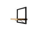 Wandplank Levels - 32x32 cm - mangohout/ijzer