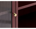Dressoir Bronco metaal glas 132 cm - Rood