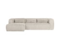 Bean Hoekbank Links Grove Ribstof Naturel - WOOOD Exclusive