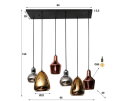 Hanglamp Tricolor 6 lampen - Artic zwart