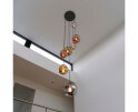 Hanglamp Stellar getrapt 7-lichts - Oud zilver