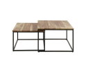 Salontafel set/2 square - Massief acacia naturel
