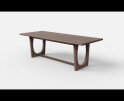 Eettafel Flow eikenhout 95x180 cm - Espresso