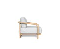 HSM Collection-Lounge Fauteuil Moss-94x86x65-Naturel/Wit-Teak