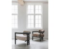 MUST Living fauteuil Kelly - Luxor Sand - zwart - 75x73x73 cm