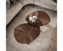 Bijzettafel set/2 driehoek Maya teak - Teak rust brown