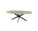 Eettafel Romano Deens ovaal travertin keramiek 215 cm - Beige