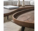 Salontafel set/2 Carve organic - Massief acacia drift brown