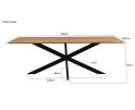 Oslo Spider Acasia 220 cm | Livingfurn