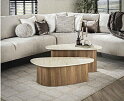 Salontafel set/2 Romano driehoekig - Ceramic travertine