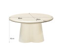 Salontafel Brix Clubs Sandy beton ciré Ø80 cm - Beige