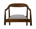 HSM Collection-Eetkamerstoel Wifera + zitting-55x41x78-Naturel/Wit-Teak/Stof