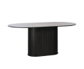 Eettafel Nola ovaal 180 cm eikenhout - zwart | Meubelplaats