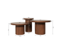 Salontafel Maya | 70 cm | Walnut