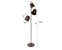 Vloerlamp Kinetic 3L - Urban bruin