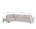 3 seater sofa CL L+R, fabric Malmo 95, M411 dark grey