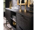Dressoir Matheus 170 cm mangohout Zwart | Meubelplaats