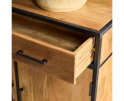 Kabinet kast Denver | Mangohout en staal | 100 cm