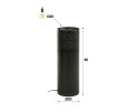 Vloerlamp &Oslash;20 cilinder 60cm - Zwart nikkel