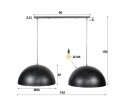 Hanglamp 2x Ø60 Dome - Charcoal