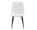 Combideal Leonardo: ronde eettafel Mangohout 120 cm met 4 Leonardo eetkamerstoelen - Stof perfect harmony - Beige