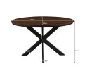 Eettafel Jesper Rond 120 cm - Bruin