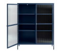 Vitrinekast Bronco metaal 140 cm - Blauw