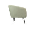 Fauteuil - 77x68x83 - Wit/zwart - Bouclé