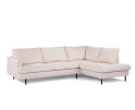 Hoekbank Caspian rechts By-Olaf – Stof Fjord Beige ribstof – Metalen Poten – 3-zits Hoekbank - 264x186 cm