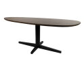 Eetkamertafel 240, organisch, poot Black, Mango Brown Walnut - Taurus Table Collection