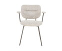 Stoel Tibbe met arml - taupe | Eleonora