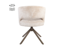 Tower Living Mura eetkamerstoel draaibaar - Cremona 14 beige - Anodic brown