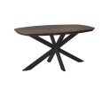 Eettafel Madison Brown | 160 cm | Deens Ovaal | Poot Black