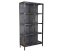 Vitrinekast Rift metal 2 deuren - Gun metal