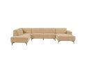 Leeds Chaise R - 2 5 - Ottoman L - City 120 Beige