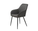 NOLAN ARMCHAIR STRIBE DARK GREY PU